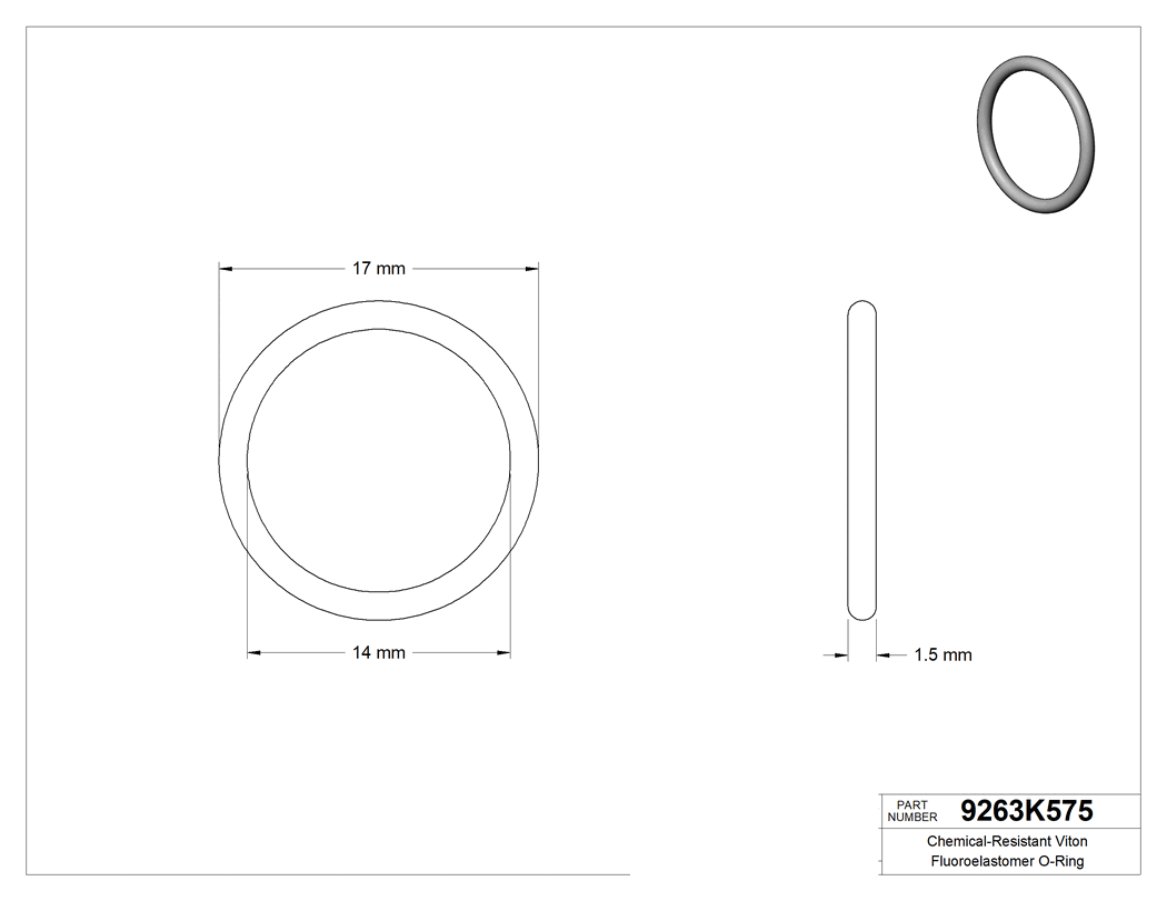 Technical drawing - 9263K575